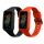 Σετ 2 ιμάντες kwmobile για Huawei Band 7/Band 6, Silicone, Black/Orange, 58914.05