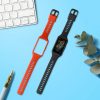 Σετ 2 ιμάντες kwmobile για Huawei Band 7/Band 6, Silicone, Black/Orange, 58914.05