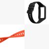 Σετ 2 ιμάντες kwmobile για Huawei Band 7/Band 6, Silicone, Black/Orange, 58914.05