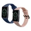 kwmobile Strap for Huawei Band 6, Silicone, Blue/Pink, 59296.05