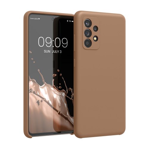 Θήκη kwmobile για Samsung Galaxy A52/Galaxy A52 5G/Galaxy A52s 5G, Silicone, Brown, 54347.245