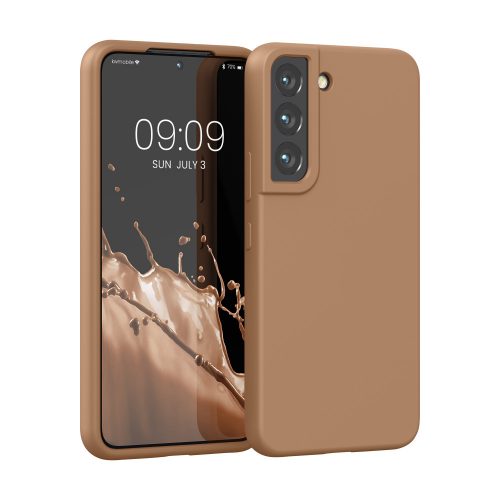 Θήκη kwmobile για Samsung Galaxy S22, Silicone, Brown, 56756.246