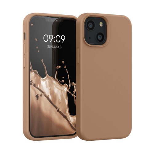 Θήκη kwmobile για Apple iPhone 13 Mini, Silicone, Brown, 55877.246