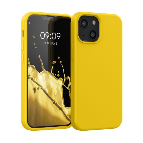 Θήκη kwmobile για Apple iPhone 13 Mini, Silicone, Yellow, 55877.165