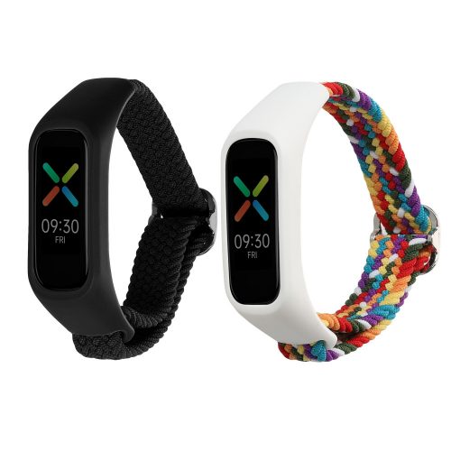 Σετ 2 ιμάντες kwmobile για OPPO Band Sport, Nylon, Black/Multicolor, 59521.04