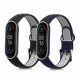 Σετ 2 ιμάντες kwmobile για Xiaomi Mi Smart Band 6/Mi Band 6/Band 5, Silicone, Black/Grey, 59792.03