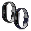 Σετ 2 ιμάντες kwmobile για Xiaomi Mi Smart Band 6/Mi Band 6/Band 5, Silicone, Black/Grey, 59792.03