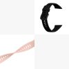 kwmobile Strap for Huawei Band 6, Silicone, Black/Pink, 59296.07