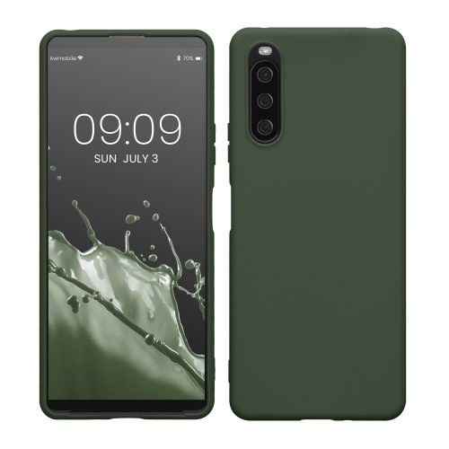 κάλυμμα kwmobile για Sony Xperia 10 IV, Silicone, Green, 57800.118